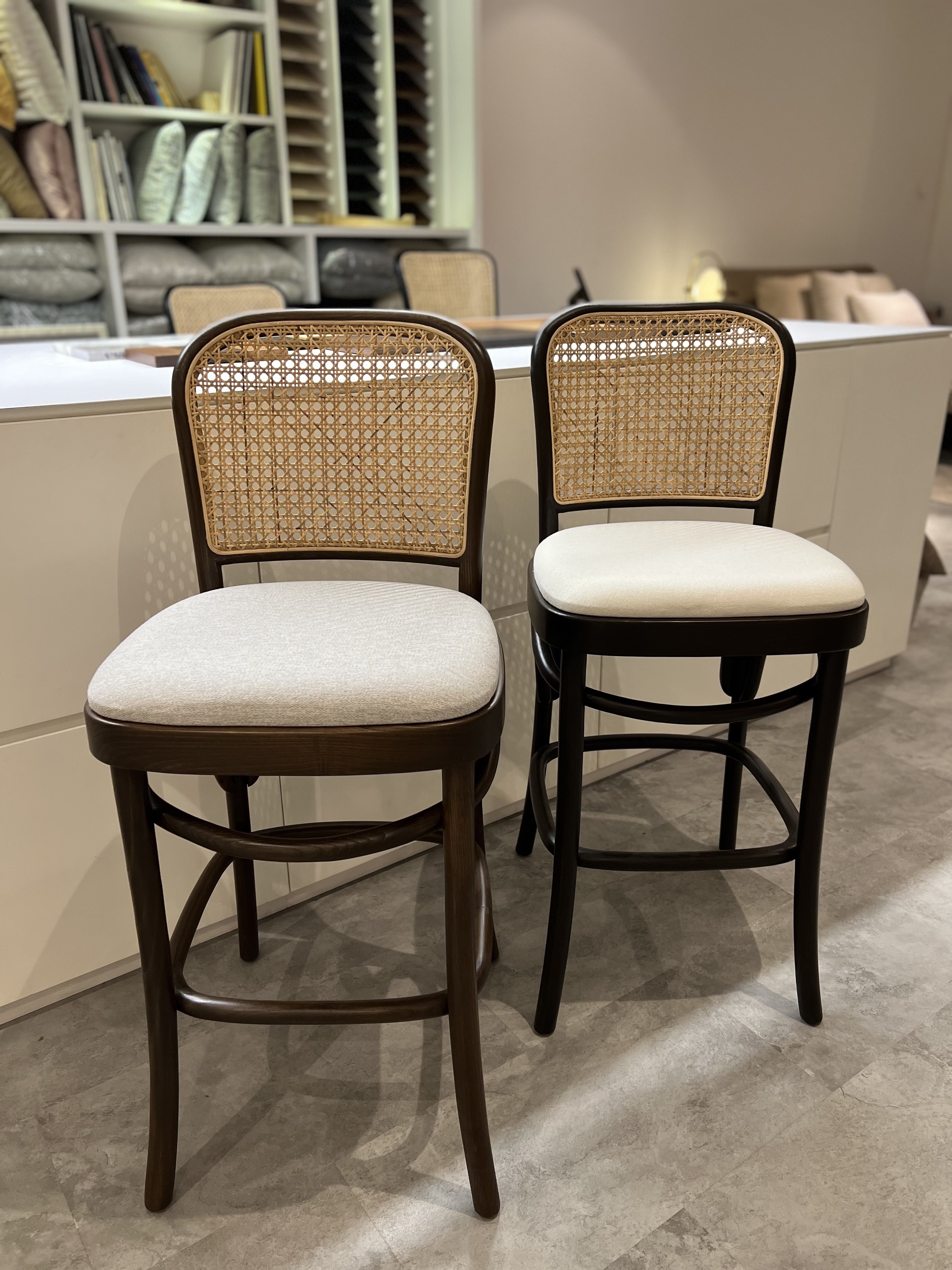 Rattan bar hotsell stool with cushion